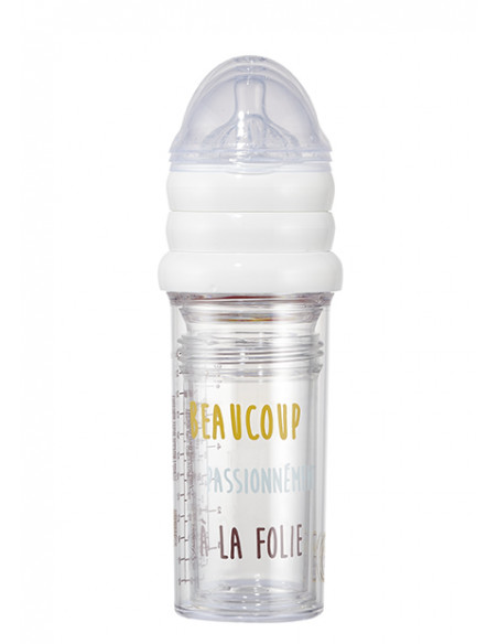 Set of 3 Baby Bottles - Beaucoup Passionnément A la folie - Le Biberon  Français